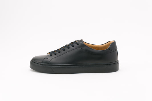 【Chester チェスター/ブラック】メンズ・レディース レザースニーカー カジュアル 黒 – TOSS