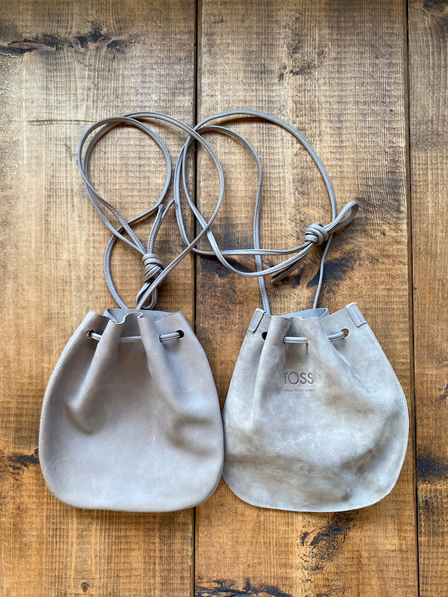 レザー巾着バッグ【Port ポート Lサイズ】TOSS 日本製 Made in japan