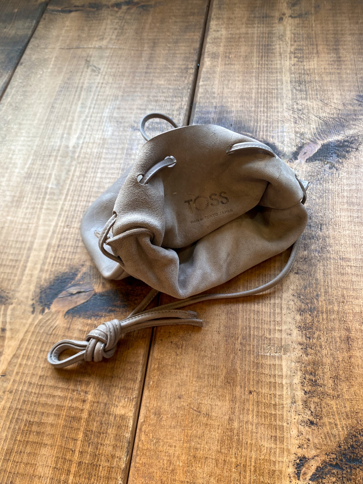 レザー巾着バッグ【Port ポート Lサイズ】TOSS 日本製 Made in japan
