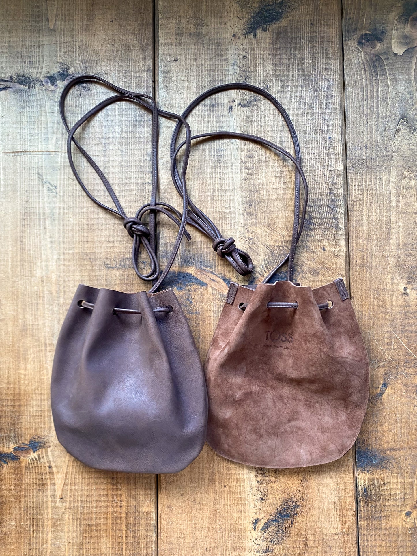 レザー巾着バッグ【Port ポート Lサイズ】TOSS 日本製 Made in japan
