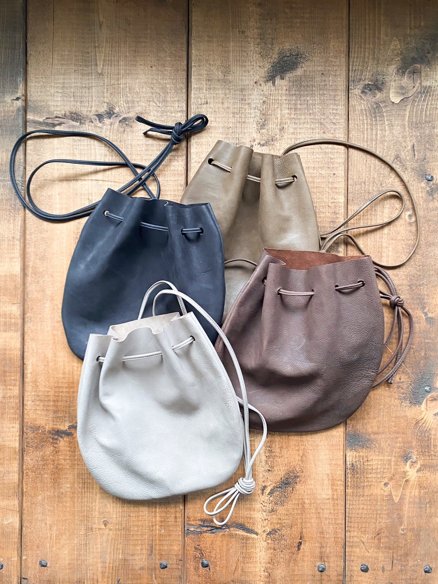 レザー巾着バッグ【Port ポート Lサイズ】TOSS 日本製 Made in japan