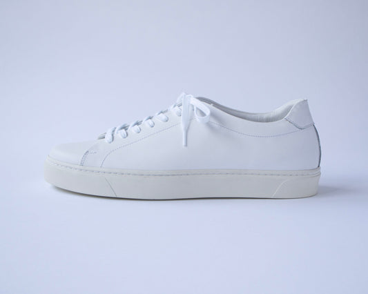 レースアップレザースニーカー【Chester チェスター/ホワイト】オンオフ兼用 メンズ TOSS 白 日本製 Made in japan