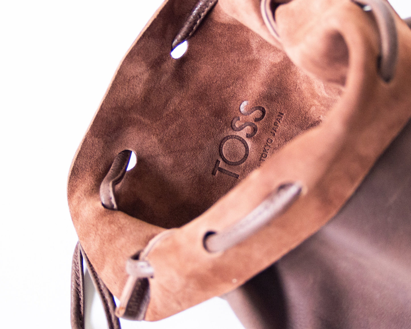 【Port ポート Sサイズ】レザー巾着バッグ TOSS 日本製  Made in japan